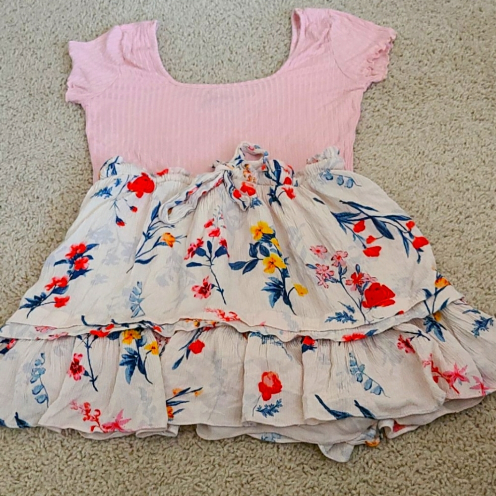 Miss me floral lined skirt